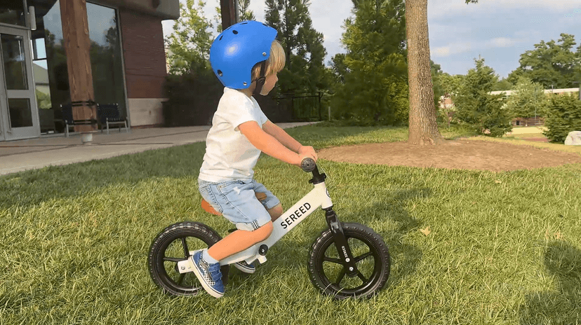 No Pedal Kids Toy Bike for 2-5 Years Old, Customize Plate with 3pcs Stickers (White) SEREED Toddler Balance Bike 2 Year Old, Gift for 2-3 Boys Girls, Adjustable B0DDQ4FQHK