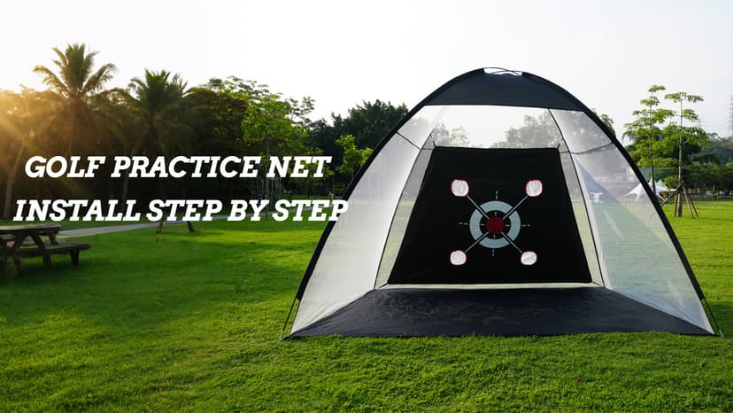 Golf Net 10x7FT with Tri-Turf Mat, Ball, Target & Bag, All-in-One Golf Practice Hitting Net for Backyard Driving, Chipping & Swing, Indoor Outdoor Training Aid, Gift for Men Dad Him Golfer