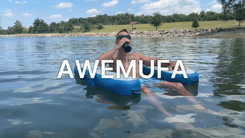 AWEMUFA Inflatable Chair for Lakes, Inflatable Floating Chair Floating Pool Lounger Float Adult, Heavy Duty Lake Floats Outside Tanning Pool Hangout Armrest Floaties