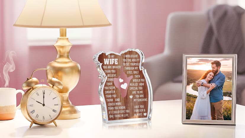Wife Romantic Anniversary Wedding Gifts for Wife I Love My Wife Birthday Gift Ideas for Women Best Wife Present Gifts for Wife Anniversary Birthday Gifts Ideas to My Wife, Acrylic Sign B0DCBFFQ2X