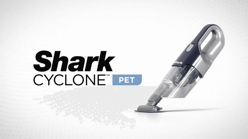Shark Cyclone PET Handheld Vacuum with 8" Crevice Tool, HyperVelocity Suction, Navy Blue/Grey, CH701