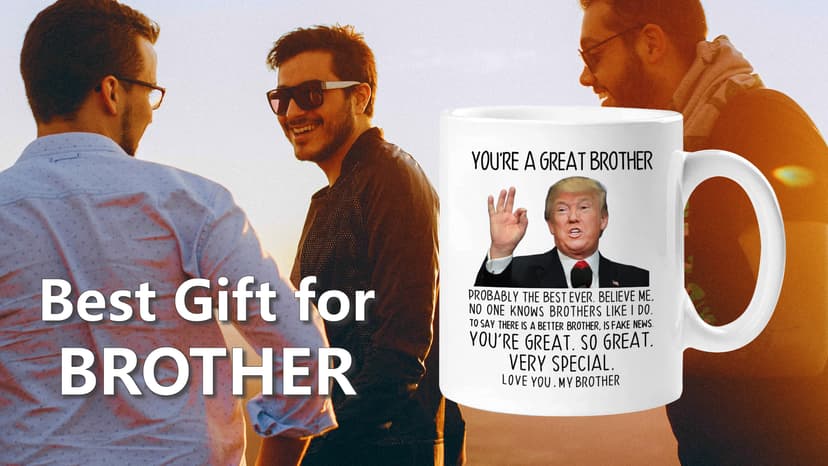 Aurahouse You're A Great Brother Mug, Birthday Gag Gifts for Brother, Christmas, Father's Day Gifts for Brothers Adult, Funny Big Bro Present Ceramic Coffee Cup (White, 11oz)