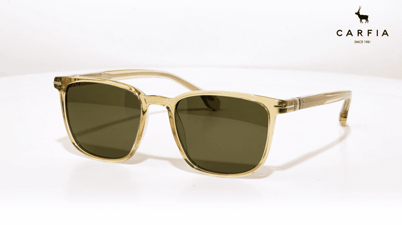 CARFIA Classic Polarized Sunglasses for Men UV400 Protection, Flexible Acetate Shades with Core Wire Design CA31238