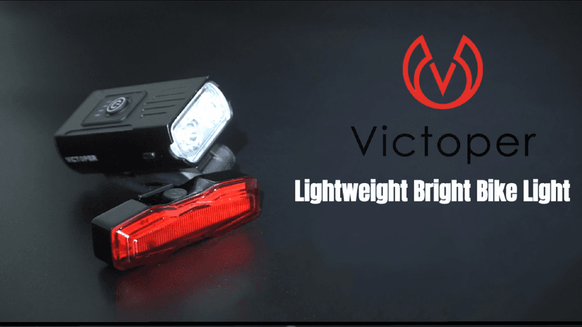 Victoper Bike Light, High Lumens Super Bright Bicycle Lite, 6 Modes USB Rechargeable Bike Headlight Set, Waterproof Safety Bike Frontlight for Road, Mountain, Night Riding B0B4JCX6YN