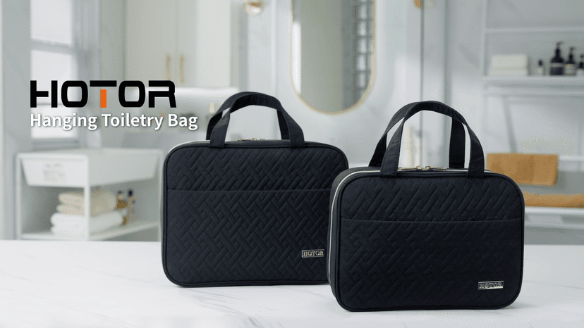 Big Compartment, Waterproof Travel Accessories, Makeup Organizer Cosmetic Bag for Cruise, Gift, Road Trip, Vacation, Medium HOTOR Hanging Travel Toiletry Bag Women Men Essentials Black B0CMLFBTHK