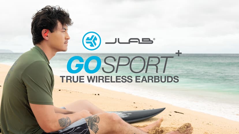 JLab Go Sport+ Wireless Workout Earbuds Featuring C3 Clear Calling, Secure Earhook Sport Design, 35+ Hour Bluetooth Playtime, and 3 EQ Sound Settings (Graphite)