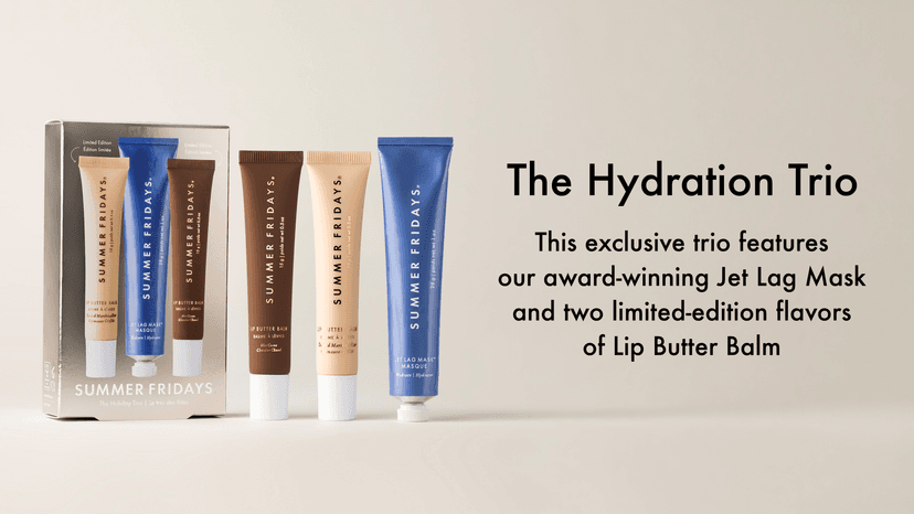Summer Fridays Hydration Trio - Travel Size Jet Lag Mask + Full Size Lip Butter Balm Duo in Hot Chocolate + Toasted Marshmallow - Skin Care Set for Hydrated Complexion + Glossy, Soft Lips (3 Count) B0FNLBRVFJ