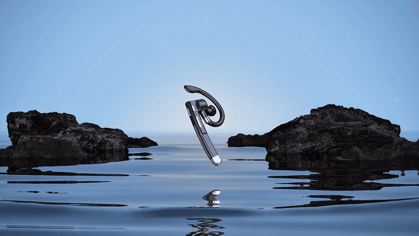 Bluetooth Headset V5.3,100 Hrs Talk Time Single-Ear Earphone, CVC8.0 Noise Cancelling Wireless Earbud, Business Earbud with 500 mAh Charging Case, Hands-Free Earpiece for Trucker/Home/Office Work