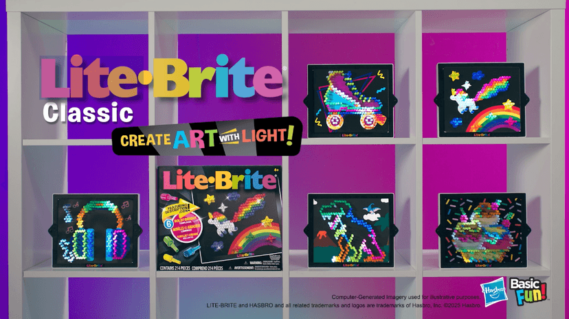 Lite Brite Classic, Favorite Retro Toy - Create Art with Light, STEM, Educational Learning, Holiday, Birthday, Gift, Boys, Kid, Toddler, Girls Age 4+