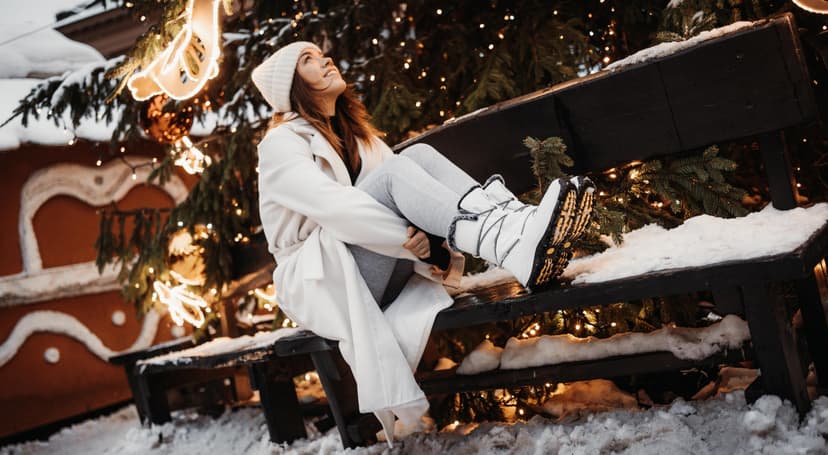 EARLDE Women's Snow Boots Waterproof Winter Boots Mid-Calf Outdoor Lightweight Warm Faux Fur Lined with Non-slip Sole