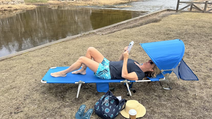 Backpack Beach Tanning Lounge Chair with Canopy Shade Face Hole Padded Adjustable Washable, 6 Position Layout Chair for Outside Sunbathing Poolside Lawn, UPF 50+ Wind-Resistant Sun Shade, Patented