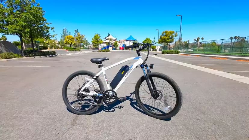 HOVERFLY OUREA 26" Electric Bike for Adults, 750W Peak Motor Mountain Ebike, 20MPH Up to 40 Miles, UL2849 Certified, 7-Speed, Removable Battery, Shock Absorber, Fat Tire Commuter E-Bike