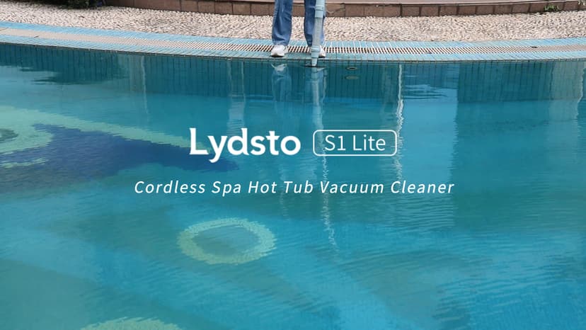 Lydsto S1 Lite Cordless Spa Hot Tub Vacuum Cleaner – 90-Min Runtime, Powerful 20W Brushless Motor, Includes 3 Aluminum Poles, Lightweight Handheld Pool Vacuum to Clean Small Debris Types, Silver