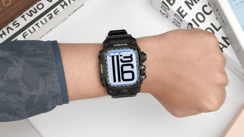 amBand Rugged Case with Band for Apple Watch 46mm, Compatible with Apple Watch (iWatch) Series 10 11, Military Grade Shockproof Bumper Cover, Tactical Band for Men, Army Green