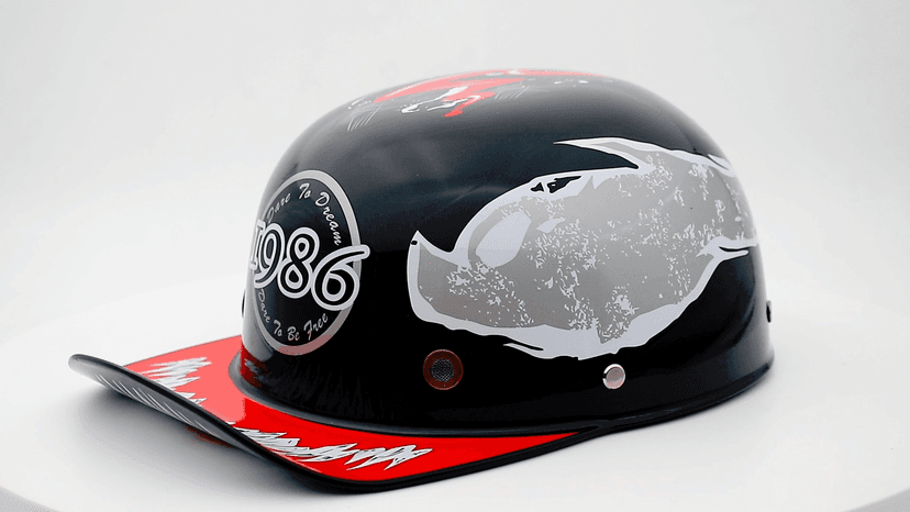 Yesmotor Baseball Style Cap Retro Motorcycle Helmet Unisex-Adult - DOT Approved