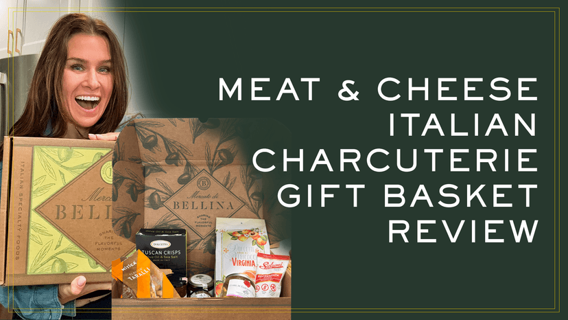 Mercato di Bellina Meat and Cheese Gift Box - Italian Charcuterie Gift Basket With Salami, Cheese, Olives, Crackers, Made in Italy for Holiday, Father's Day, Birthdays, Housewarming, Thank You