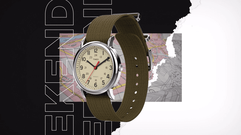 Timex Weekender 38mm Unisex Analog Watch | INDIGLO Backlight | Adjustable Durable Nylon Fabric Slip Through Strap | 24 Hour Time