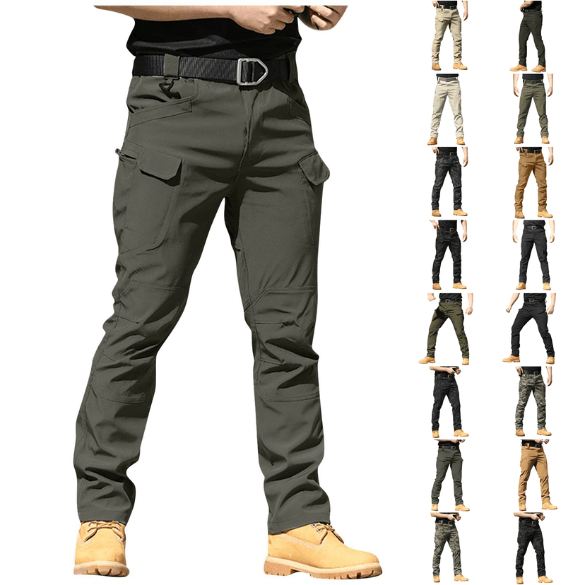 tobchonp Tactical Pants for Men Relaxed Fit Stretchy Work Pants Baggy Cargo Camo Pants Flex Carpenter Pant Multi Pockets