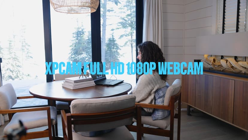 XPCAM Full HD 1080P Webcam with Privacy Shutter and Tripod, Pro Streaming Web Camera with Microphone, Widescreen USB Computer Camera for Laptop Desktop Mac