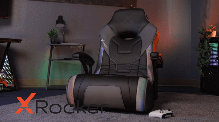 X Rocker Video Gaming Floor Rocker Chair, Built-in Audio, Foldable, for Gamers, Bedroom, or Game Room for Boys, Girls, Teens 5-17, Gifts for Gamers