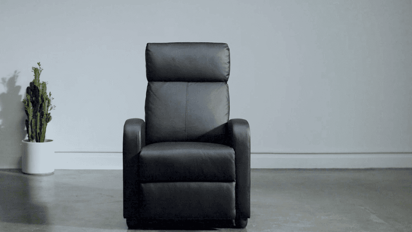 FDW Recliner Chair Push Back Sofa Home Theater Seating with Lumbar Support and Leather Padded Seat Backrest for Living Room