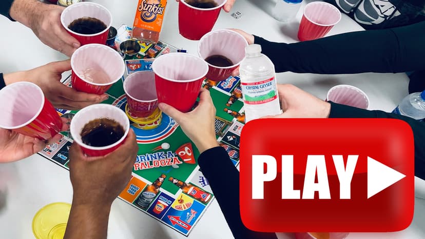 DRINK-A-PALOOZA: The Monopoly of Drinking Game | The Party Board Game that Combines Beer Pong, Flip Cup, Kings Cup, Drinking Card Games & More Fun Challenges