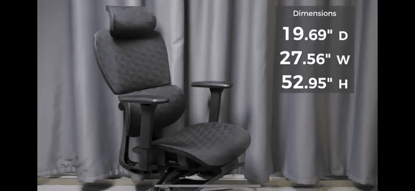 PatioMage Ergonomic Office Chair with Footrest, Big and Tall Desk Chair with Adjustable Lumbar Support, Seat Depth & 3D Armrests, High Back Mesh Computer Chair for Home Office, Black