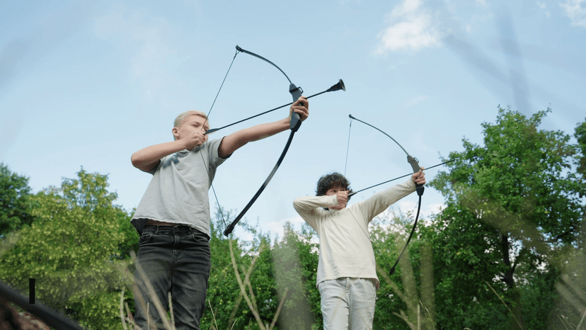BOWRILLA® Bow and Arrow for Kids | Beginners Archery Set with 6 Arrows, Ideal for Kids & Teens 8 to 15 Years | 3-Piece Take-Down Recurve Youth Bow and Arrow Set, Perfect for Left & Right Handers
