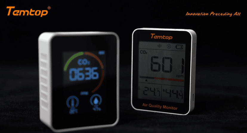 Temtop CO2 Monitor Indoor air Quality Monitor Portable CO2 Meter, CO2, Temperature, Humidity Home, Office or School