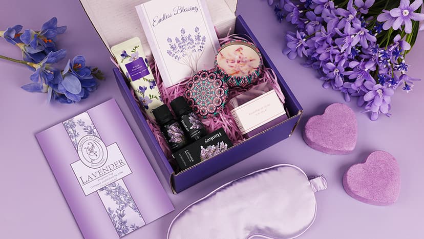 Birthday Gifts for Women, Spa Gifts Baskets for Women, Relaxation Self Care Kit, Care Package Box for Woman, Giftware Idea for Mom, Wife, Friends, Sister, Daughter