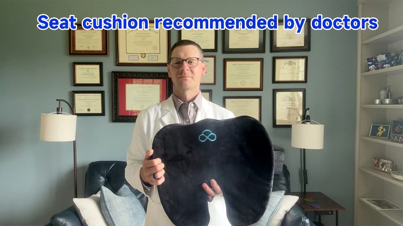 BlissTrends Seat Cushion with Velvet Cover, Thick Memory Foam Cushions for Office Chair, Car Seat, Airplane, Relieving Pressure Tailbone Sciatica Back Pain for Long Sitting, Car Drivers 4.7in Black
