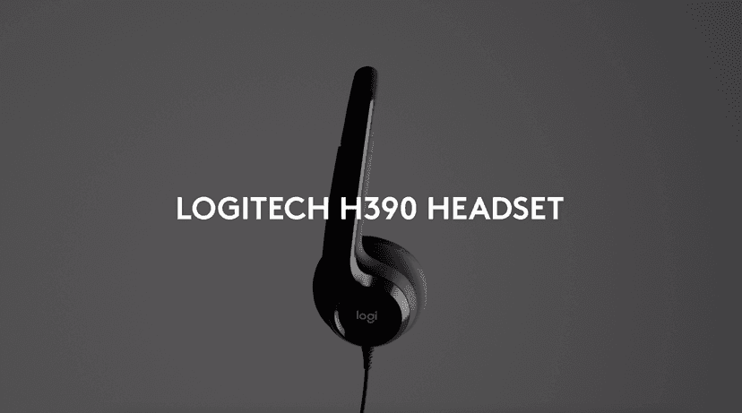 Logitech H390 Wired Headphones with Mic, USB-A Headset with Microphone for PC, Noise Cancelling Microphone for Video Meetings, Music, Gaming - Black
