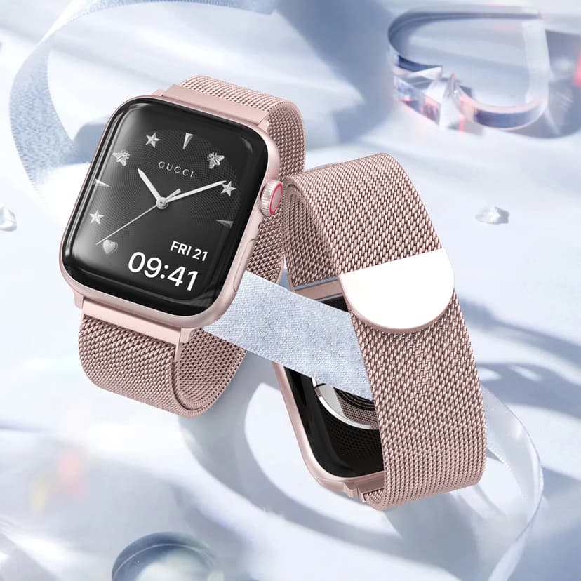 Original Stainless Steel Mesh Loop Compatible with Apple Watch 38mm 40mm 41mm 42mm 44mm 45mm 46mm 49mm Women Men, Magnetic Clasp Replacement for iWatch Bands Series 11 10 9 8 7 6 5 4 Ultra SE 3 2 1