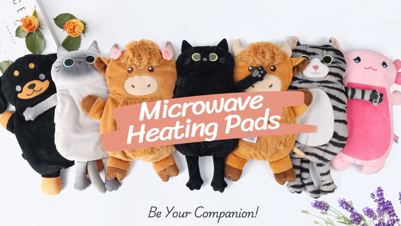 Microwave Heating Pad for Pain Relief, 17" x 9" Microwavable Heating Pads for Cramps, Back Pain, Neck Shoulder, Muscles, Knee, Joints, Natural Heat Pack Moist Heat, Black Cat