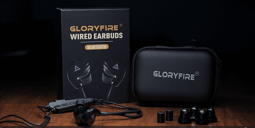 GLORYFIRE Bluetooth Shooting Ear Protection Earplugs,Shooting Ear Buds for Hearing Protection, Noise Reduction Ear Protection for Gun Range