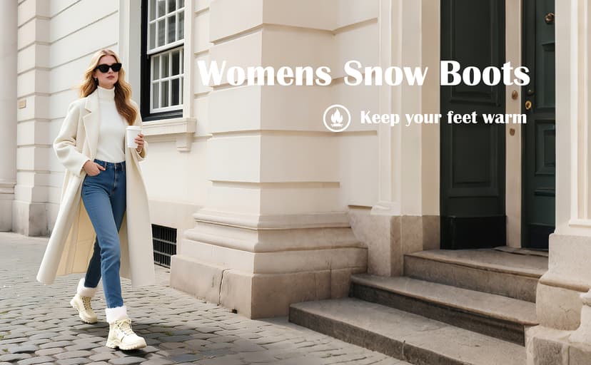 Yeeteepot Womens Snow Boots Warm Winter Boots Ladies Fur Lined Ankle Boots Lace Up Outdoor Booties Anti-Slip Sneakers Waterproof Walking Shoes