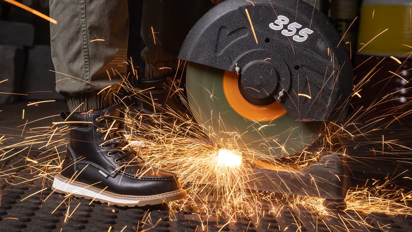 KELODON Waterproof Steel Toe Boots For Men-6" Leather Moc Toe Winter Warm Work Boots Mens Steel Toe Shoes Indestructible Non Slip Resistant Construction Safety Boot