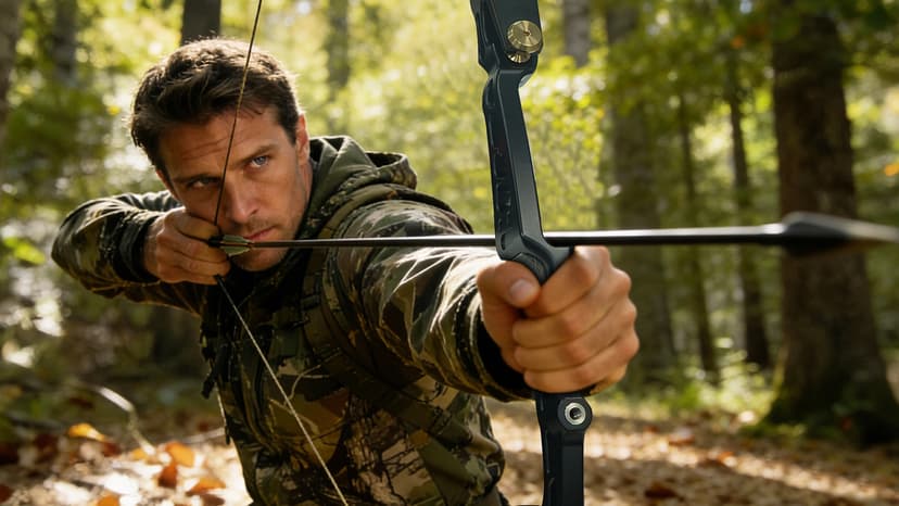 Black Hunter ILF Hunting Recurve Bow Kit for Adults, 62" High-Performance Archery Bow Set, CNC ILF Riser, Carbon-Graphite Foam Core Limbs, Right-Handed, 30-60 Lbs