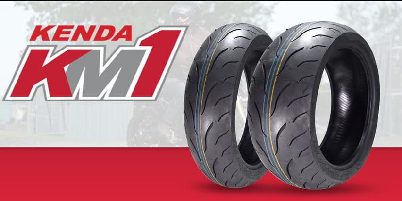 Kenda KM1 (KM001) 120/70ZR17 Front (58W) & 180/55ZR17 Rear (73W) Tires for Sport Touring Motorcycles, Radial with High-Speed Stability & Excellent Wet Grip w/Keychain (120/70-17) (180/55-17) (2-Pack)
