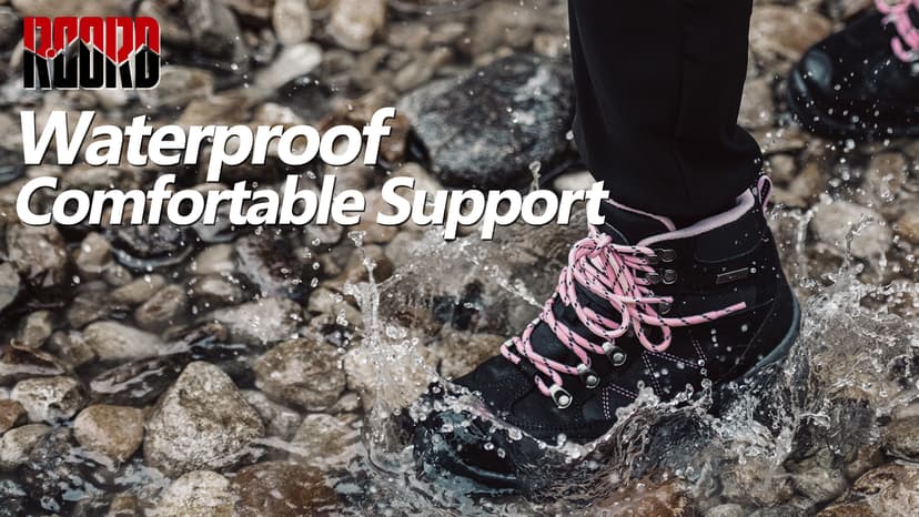 R CORD Hiking Boots Women Waterproof Womens Hiking Boots for Outdoor Trekking Camping Trail Outdoor Hiking Shoes for Women