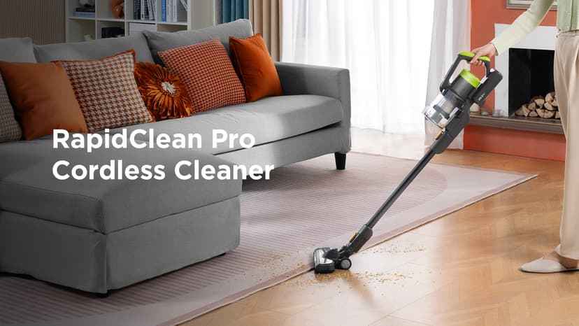 Eureka RapidClean Pro Cordless Vacuum Cleaner for Hard Floors, Lightweight Stick Vacuum LED Headlights, Convenient Stick and Handheld Vac, Green, NEC285GR