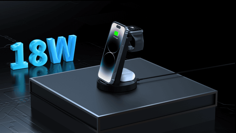 3 in 1 Charging Station for iPhone - Wireless Charger for Apple Products Multiple Devices - Charging Dock Stand for AirPods (for iPhone 17 16e 16 15 14 13 pro 12 11 X Max)