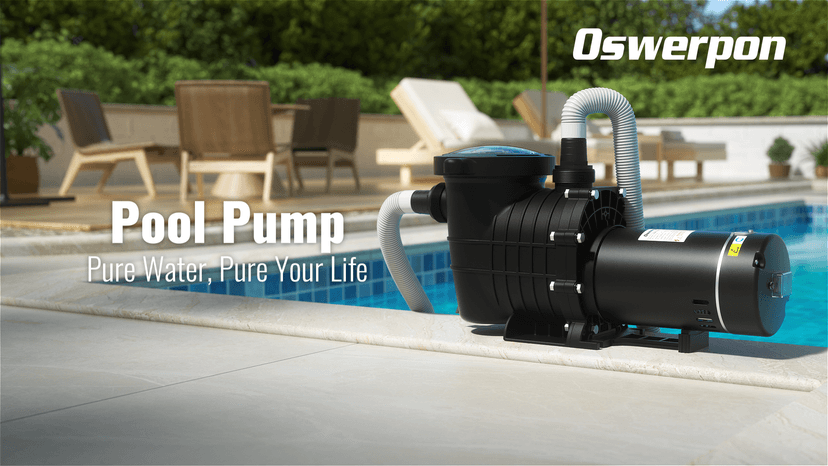 Pool Pump Above Ground/Inground, 2 HP 6900GPH Powerful Selfpriming Pool Pumps for 15,000-31,000 Gallons Pools, Dual Voltage Swimming Pool Pump with Strainer Basket & Drain Plug (2.0HP)