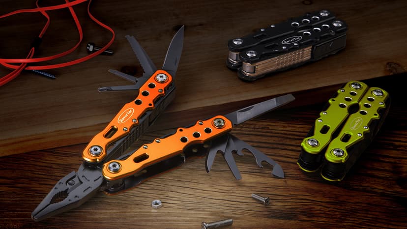 Gifts for Dad Husband Boyfriend Gifts for Him Unique Birthday Gifts for Men RoverTac 14 in 1 Multitool Pocket Knife Pliers Screwdrivers Saw Bottle Opener Perfect for Camping Survival Hiking Repairs B07Z8YGC12