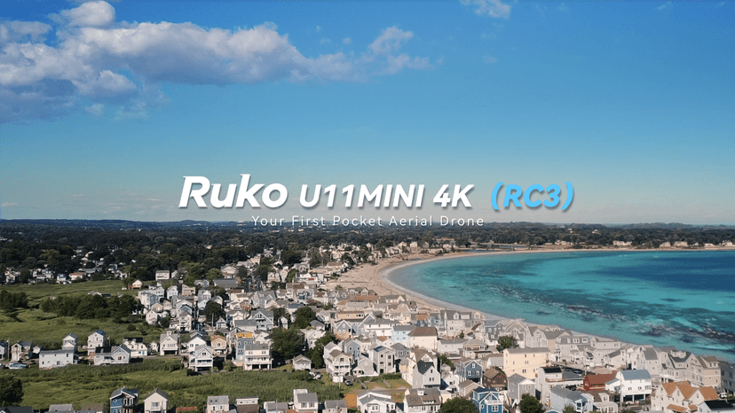 Ruko U11MINI 4K (RC3), Professional 8K Drone with 5.5" Touchcreen, Drones with camera for Adults 4K Video, 3-Axis Gimbal, 20000ft FPV Transmission, Under 249g FAA Exempt, Beginner (64-Min Flight)