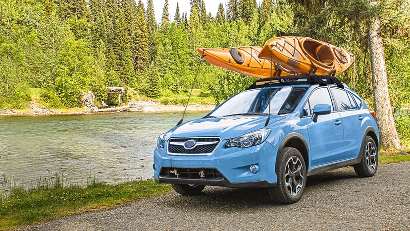 Golkcurx Universal Soft Roof Rack Pads for Kayak,Surfboard, SUP, Canoe, Snowboard with15FT Tie-Down Straps*2 and Storage Bag*1 (Black)