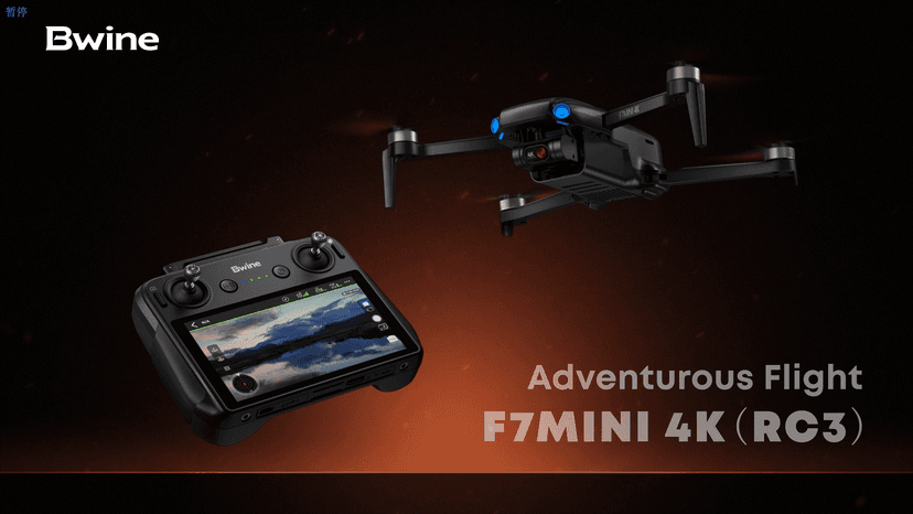 Bwine F7MINI 4K(RC3) Drones with Camera for Adults, 8K Photo 4K Video, RC with 1080P Screen, 20000ft Transmission, 64min Flight, 3-Axis Gimbal, 249g FAA-Exempt, GPS Track, Auto Return, Beginner Mode