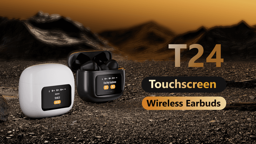 JGUG Wireless Earbuds Bluetooth 6.0 Headphones, Ear Buds with ANC Noise Cancelling, ENC Clear Calls, Touchscreen LED Display Case, 48H Playtime, Stereo Sound, IPX7 Waterproof for Sports Workout