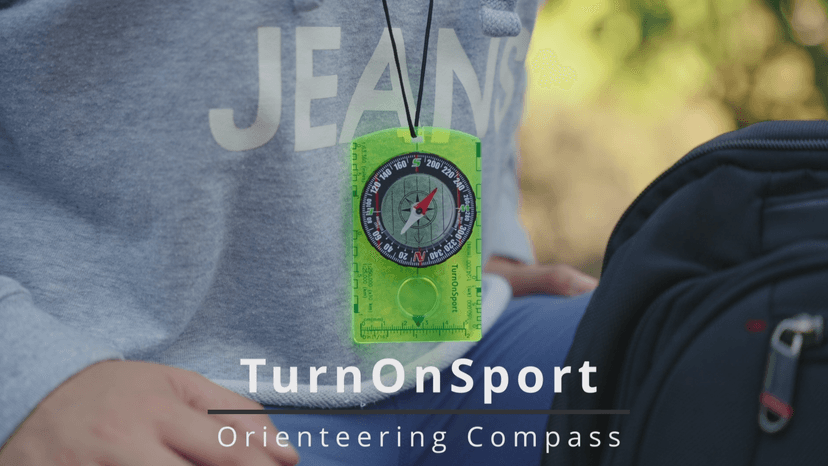 TurnOnSport Orienteering Compass - Advanced Scout Compass for Hiking, Camping, and Backpacking - Best Survival Gifts for Kids