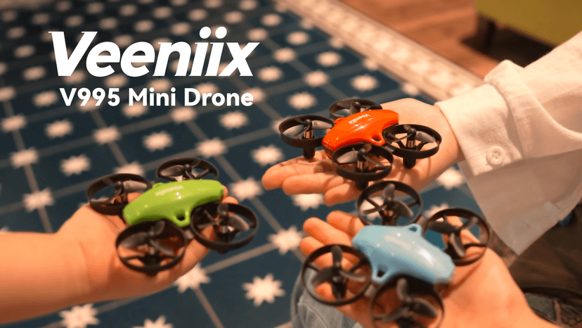Veeniix V995 Red Mini Drone for Kids and Beginners,Indoor RC Quadcopter Plane with 3D Flips, 360° Rotation, Circle Fly, Auto Hover, Headless Mode, 21Mins 3 Batteries, Gift for Boys and Girls